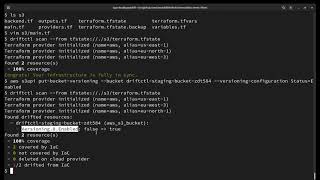 driftctl short demo - Filtering the outputs