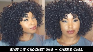 The Easiet DIY Crochet Wig || Cassie Curl || Divatress.com