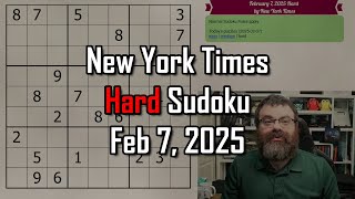 NYT Hard Sudoku Walkthrough | Feb 7, 2025