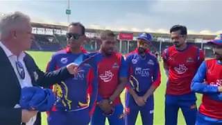 Team Owner #KarachiKings #SalmanIqbal Giving Match Cap To All The New Players