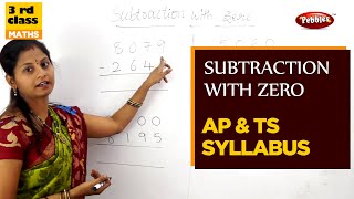 #Class 3 Mathematics | Subtraction with zero | Easy Maths in Telugu Explanation