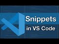 Create Custom Code Snippets in VS Code