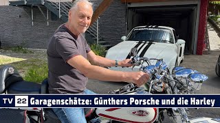 Garagenschätze: Günther Lechners Porsche Liebe und seine Harley Davidson fürs Reisen mit seiner Frau