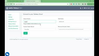 Connect Tableau Server to DataTools Pro