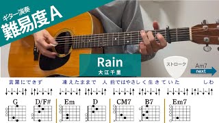 Rain / 大江千里 - ギターコード譜（ストローク）