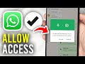 Fix To Video Call Allow WhatsApp Access To Your Microphone and Camera - Full Guide