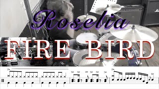 [ほぼ完コピ]FIRE BIRD / Roselia 叩いてみた。楽譜付き！