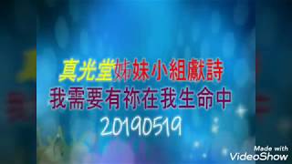 真光堂20190519姊妹小組獻詩： 我需要有祢在我生命中 司琴：許立琳姊妹  手語：林廷俊弟兄 + 黃海林牧師證道：我是生命的糧