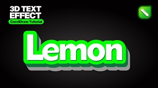 Lemon 3D Text Effect in Corel Draw | Hevlendordesigns #coreldrawtutorial
