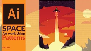 Creating a Vector artwork with Patterns in Adobe illustrator - Fast Draw
