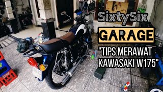 Service Kawasaki W175 di SixtySix Garage-nya Om Reino, Daging Semua!!!