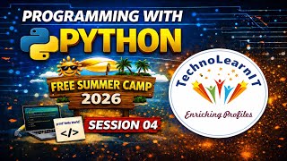 Programming With Python - Free Summer Camp 2026 | Session 04 | Coding | Selection Flow | #coding
