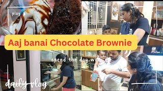 10 Minute me banai Chocolate Brownie 🫕 Daily Vlog #vlog @Priyankaunfiltered18