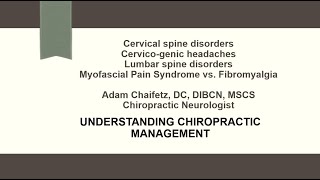 Understanding Chiropractic Management of Pain
