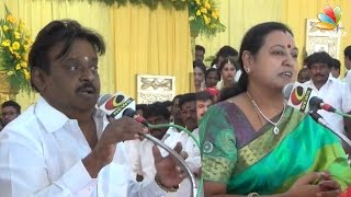 I'll bounce back soon - Vijayakanth and Premalatha's first public speech after election