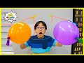 How to make a balloon Rocket Race Easy DIY Experiment for Kids!!