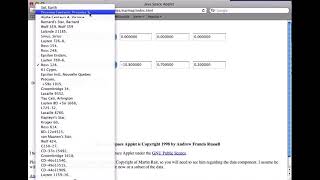 FSpaceRPG Star Distance Calculator Applet built 1998
