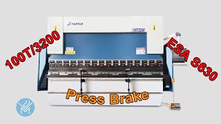 HARSLE Smart WE67K-100T3200 CNC Press brake machine, ESA S630 2D bending programming