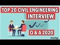 Top 20 civil engineering interview questions 2020 || Must know || #civilengineering #civilogy