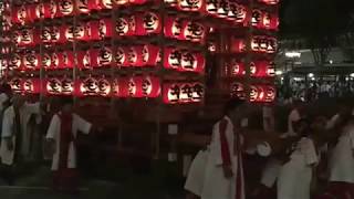 久喜提灯祭り本壱提灯山車駅ロータリーから帰る20170718