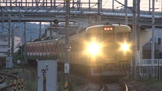 【4K】JR山陽本線　普通列車115系電車　ｵｶD-23編成+ｵｶD-26編成