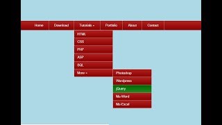 Multi level drop down navigation menus