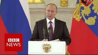 Vladimir Putin congratulates Donald Trump - BBC News