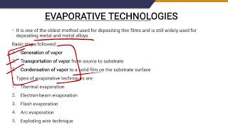 Thin Film Deposition Techniques| Thermal Evaporation| Physical Vapor Deposition| Part-1