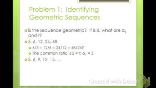 Algebra 2 Geometric Sequences (9-3)