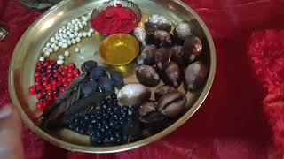 CHIRMI SEEDS BLACK AND WHITE GUNJA SEEDS | MY PUJA THALI FOR A CLIENT