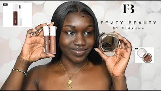 NEW FENTY BEAUTY CONCEALER AND SETTING POWDER REVIEW| Darkskin Friendly