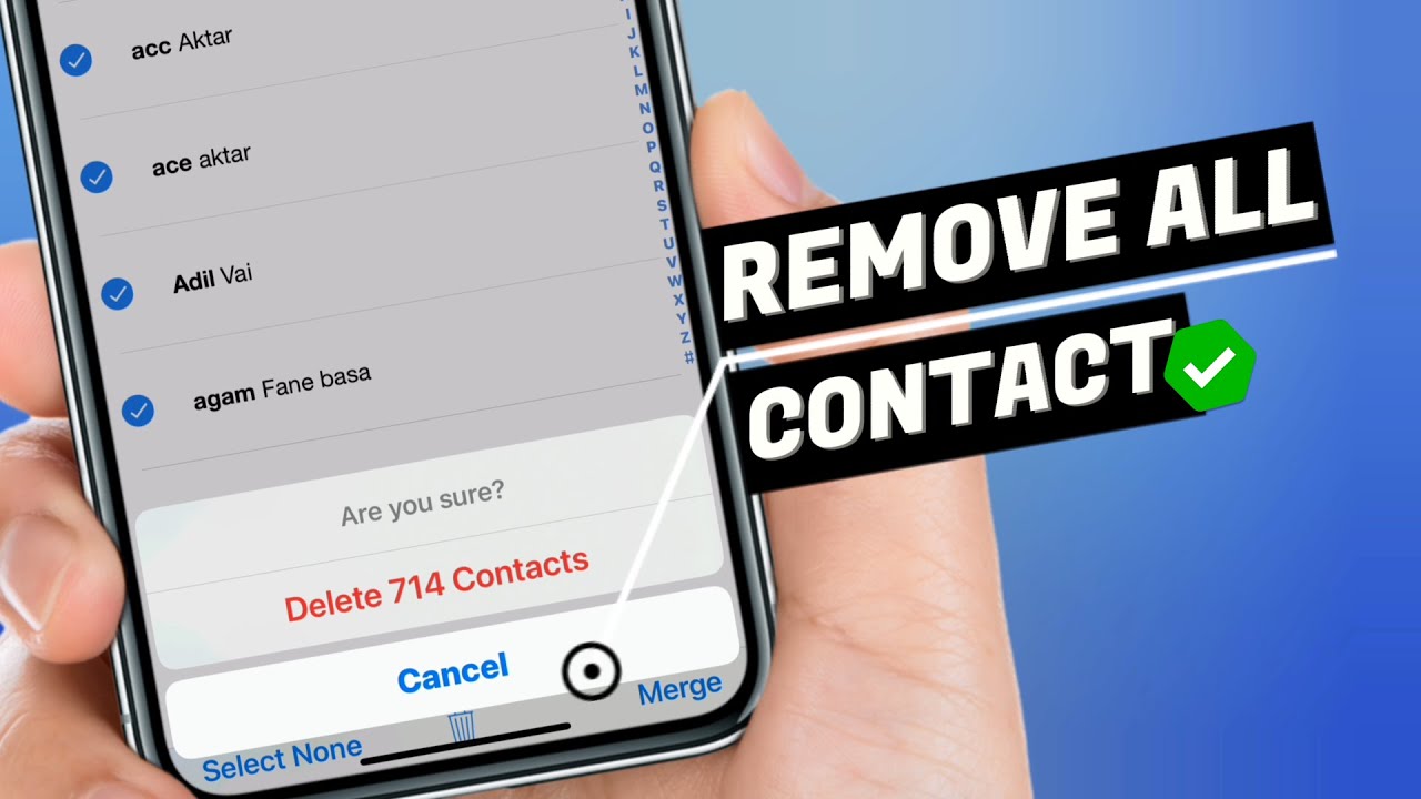 How To Delete/Remove All Contacts From IPhone In One Click | Delete ...