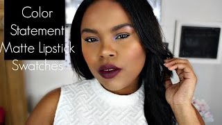 Lip Swatch Week | Milani Color Statement Matte Lipstick Swatches