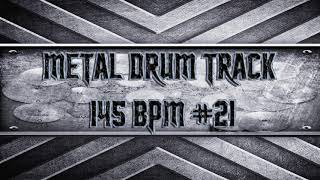 Simple Straight Metal Drum Track 145 BPM (HQ,HD)