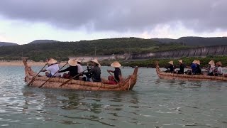 草舟、ついに海へ　３万年前の航海再現プロジェクト