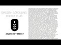 Smooth Scrolling in JS | JavaScript Tutorials | Codes Tutorials