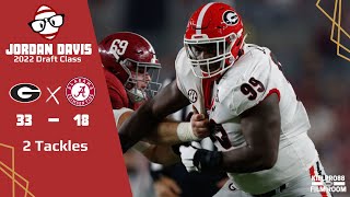 Jordan Davis (Georgia DL) vs Alabama (2022)