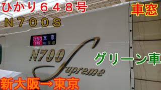 おっさん一人旅！　おかまの旅　 ひかり６４８号　Ｎ７００Ｓ　新大阪→東京　車窓