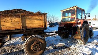 Old UTB 650 tractor with glow plug-Pornim motorul la -15 grade cu bujia incandescentă 👉🔥💨🚜❄❄❄