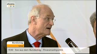 Klaus-Peter Flosbach (CDU) und Lothar Binding (SPD) im Interview vom 15.03.2013