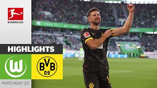 Dortmund Thwarted In Wolfsburg | Wolfsburg - Dortmund 1-1 | Highlights | MD 22 – BL 23/24