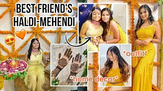 Haldi-Mehendi Vlog / Home Setup Decor, Outfit, Hair & More!