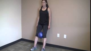 Wall Squat Hold With Ball