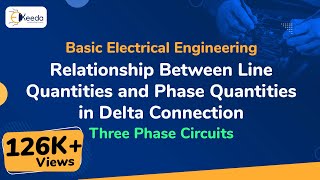 Relationship Between Line Quantities and Phase Quantities in Delta Connection - Three Phase Circuits