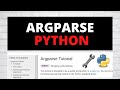 argparse tutorial | Python