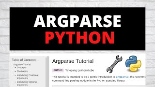 argparse tutorial | Python