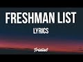 Nav - Freshman List (lyrics)