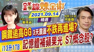 【錢線煉金術】鋼鐵.塑化追高GG！3天震盪不跌才能進場？i13最大1TB 記憶體寒冬迎春燕？蘋果手錶「這檔」股價具爆發力 (CC字幕)  @中天財經頻道CtiFinance   精華版 20210914