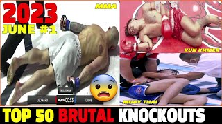 Top 50 Knockouts - MMA•MUAY THAI•BOXING•KICKBOXING 🌎 2023.6 #1