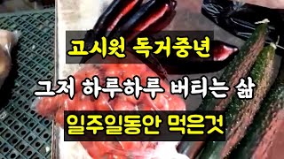 1인가구 식비절약 일주일동안 먹은 것들 독거중년 최저생계비